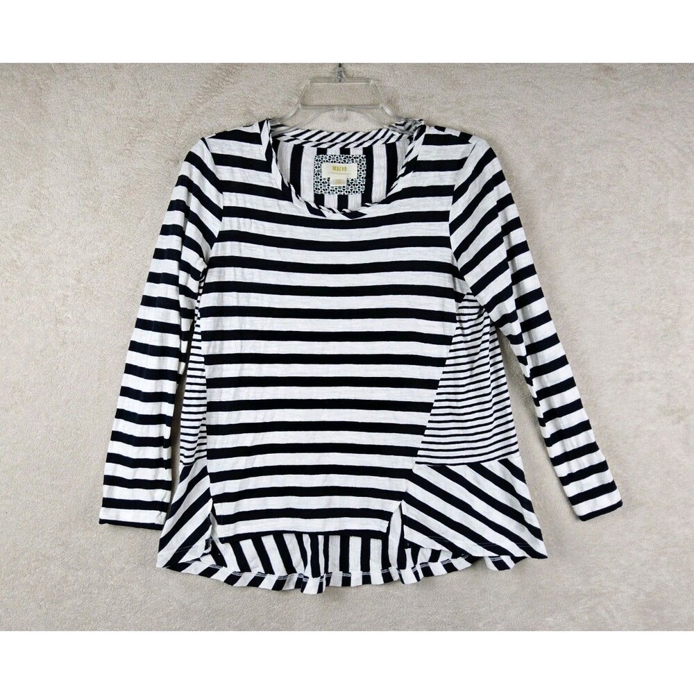 Maeve Anthropologie Women's Striped Long Sleeve Top Petites Size XSP
